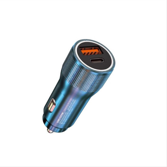 Car Charger WK 20W PD+USB QC3.0 Blue WP-C30