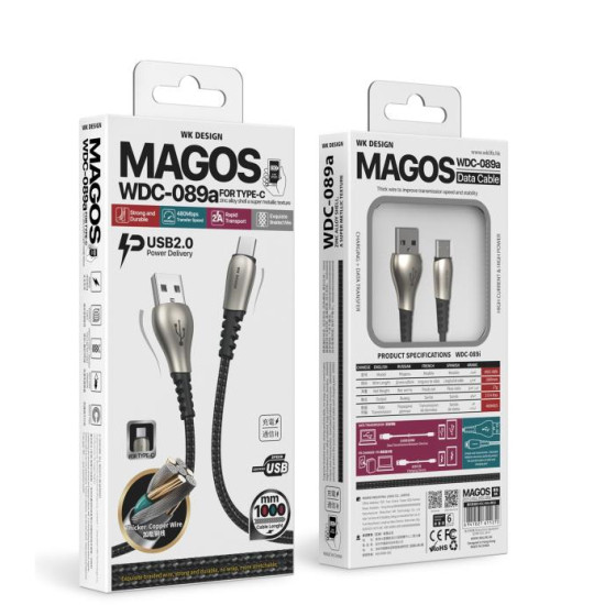 Charging Cable WK Micro Black 1m WDC-089 2A