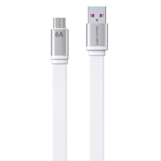 Charging Cable WK Micro White 1,5m WDC-156 6A