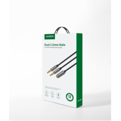 Cable Audio 2x3.5mm M/3.5mm F 0.28m UGREEN AV140 20899