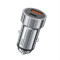 Car Charger WK 18W PD+USB QC3.0 Silver WP-C28