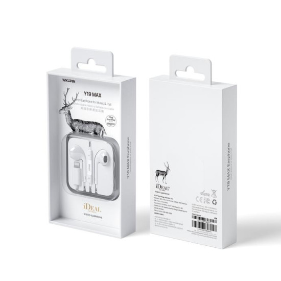 Earphone WK Y19 Max Lighting White