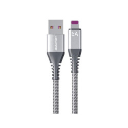 Charging Cable WK i6 Raython Silver 1m WDC-169 6A Charging Cable WK i6 Raython Silver 1m WDC-169 6A