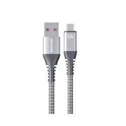 Charging Cable WK Micro Raython Silver 1m WDC-169 6A Charging Cable WK Micro Raython Silver 1m WDC-169 6A
