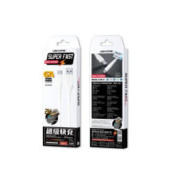 Charging Cable WK TYPE-C Wargod White 2m WDC-152 6A Charging Cable WK TYPE-C Wargod White 2m WDC-152 6A