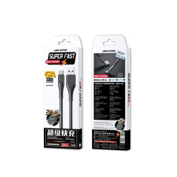 Charging Cable WK TYPE-C Wargod Black 2m WDC-152 6A Charging Cable WK TYPE-C Wargod Black 2m WDC-152 6A