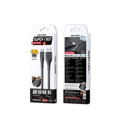 Charging Cable WK TYPE-C Wargod Black 1m WDC-152 6A Charging Cable WK TYPE-C Wargod Black 1m WDC-152 6A