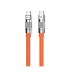 Charging Cable WK 100W TYPE-C/TYPE-C Orange 1m WDC-188 6A Charging Cable WK 100W TYPE-C/TYPE-C Orange 1m WDC-188 6A