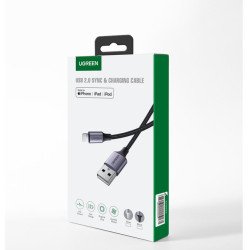 Charging Cable MFI UGREEN US199 i6 Silver 1m 60161 2.4A