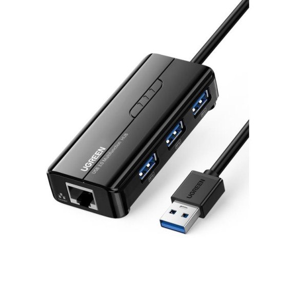 Hub USB 3.0 with Gigabit Adapter UGREEN Black 20265