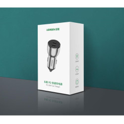 Car Charger UGREEN CD213 42.5W PD+USB QC3.0 Gray 60980