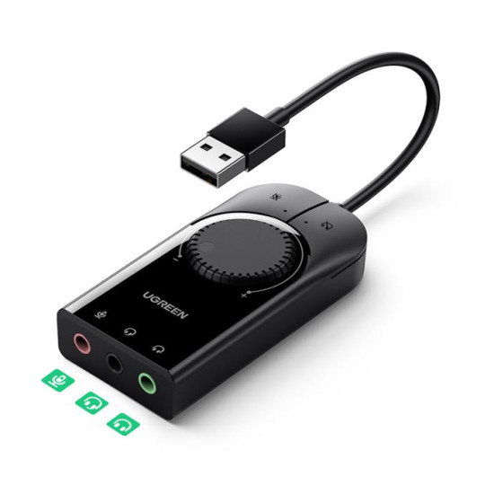 Soundcard USB 2.0 UGREEN CM129 Black 40964