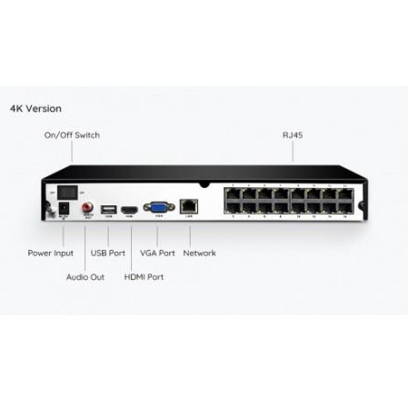 NVR POE Reolink RLN16-410B w/o HDD NVR POE Reolink RLN16-410B w/o HDD