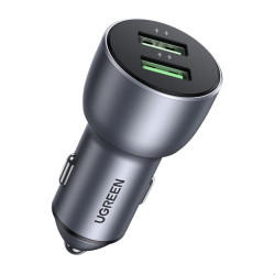 Car Charger UGREEN CD213 36W Dual USB QC3.0 Gray 10144