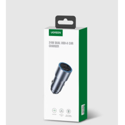 Car Charger UGREEN CD130 24W Dual USB 2.4A Gray 50592