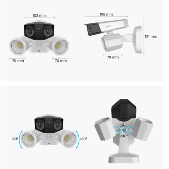IP Camera Reolink Duo Floodlight POE 4Κ IP Camera Reolink Duo Floodlight POE 4Κ