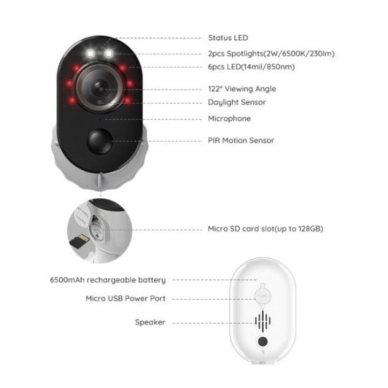 IP Camera Wi-Fi Reolink Argus 3 Pro 2K