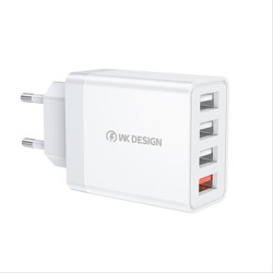 Charger WK 33W USBx4 QC3.0 White WP-U125