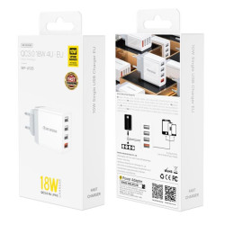 Charger WK 33W USBx4 QC3.0 White WP-U125 Charger WK 33W USBx4 QC3.0 White WP-U125
