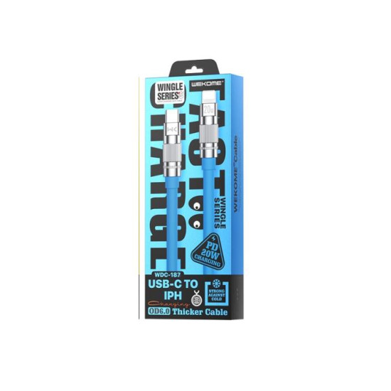 Charging Cable WK 20W PD TYPE-C/i6 Wingle Blue 1.2m WDC-187 6A