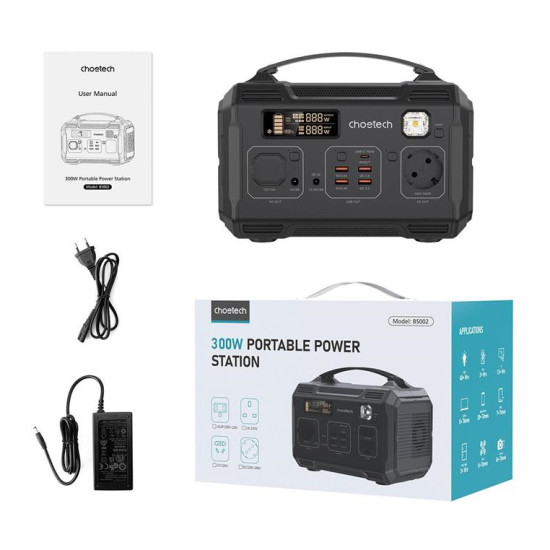 Choetech portable charging station power bank 281Wh 300W black (BS002-V2)