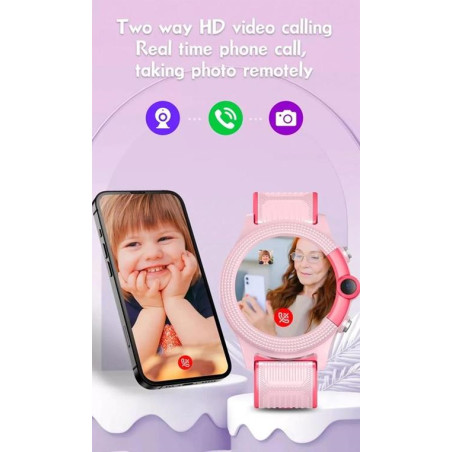 INTIME GPS smartwatch για παιδιά IT-051, 1.28", camera, 4G, IPX7, μαύρο