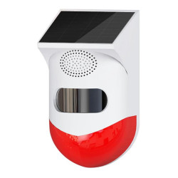 Smart alarm siren PST-CT80WR, PIR, Solar, Wi-Fi, Tuya Smart, White