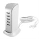 Charger 5x USB with built-in power cable EU white (A5EU)
