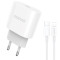 Dudao A8SEU PD USB-C Charger +PD cable 20W White