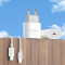 Dudao A8SEU PD USB-C Charger +PD cable 20W White
