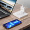Dudao A8SEU PD USB-C Charger +PD cable 20W White