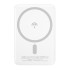 Dudao wireless powerbank MagSafe 10W (5W Magsafe) 5000mAh + metal adapter ring for magnetic charging white (K14S)