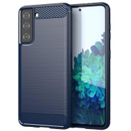 Carbon Case Flexible Cover TPU Case for Samsung Galaxy S21 5G blue