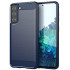 Carbon Case Flexible Cover TPU Case for Samsung Galaxy S21 5G blue