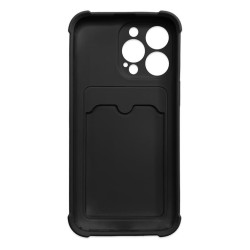 Card Armor Case Pouch Cover for iPhone 12 Pro Card Wallet Silicone Air Bag Armor Black