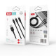 XO cable NB173 3in1 USB - Lightning + USB-C + microUSB 1,2 m 2,4A black GSM106762