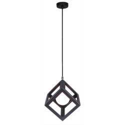 POWERTECH φωτιστικό οροφής HLL-0011, E27, 16x16x16cm, μεταλλικό, μαύρο