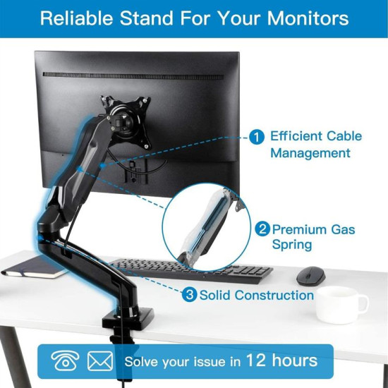 ΒΑΣΗ ΟΘΟΝΗΣ LED MOUNT 13"-27" (SINGLE MONITOR) GAS/SPRI NEW