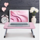 Desk for laptop universal + cupholder FD-6 pink