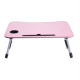 Desk for laptop universal + cupholder FD-6 pink