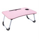Desk for laptop universal + cupholder FD-6 pink