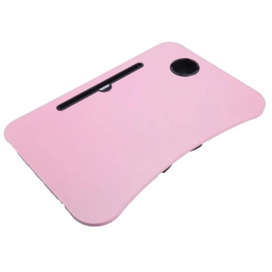 Desk for laptop universal + cupholder FD-6 pink