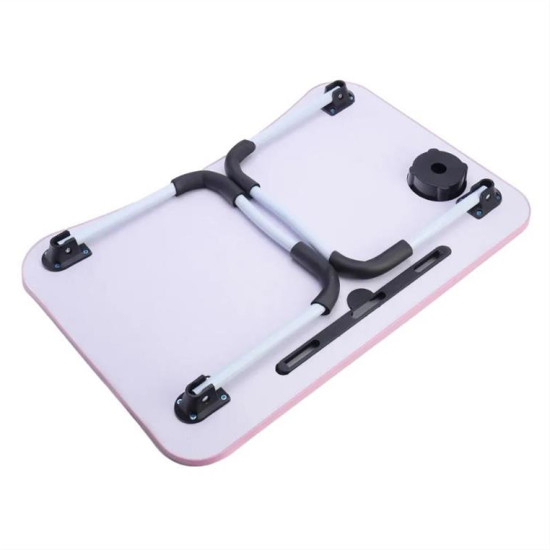 Desk for laptop universal + cupholder FD-6 pink