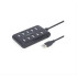 GEMBIRD 10-PORT USB 2.0 HUB BLACK