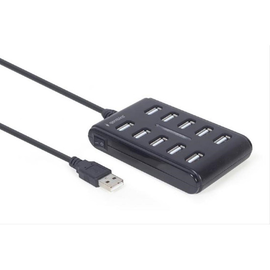 GEMBIRD 10-PORT USB 2.0 HUB BLACK GEMBIRD 10-PORT USB 2.0 HUB BLACK