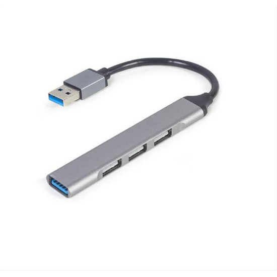 GEMBIRD 4-PORT USB HUB (USB3X1 - USB2X3 PORTS) SILVER GEMBIRD 4-PORT USB HUB (USB3X1 - USB2X3 PORTS) SILVER