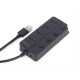 GEMBIRD USB 2.0 4-PORT HUB WITH SWITCHES BLACK UHB-U2P4P-01 GEMBIRD USB 2.0 4-PORT HUB WITH SWITCHES BLACK UHB-U2P4P-01