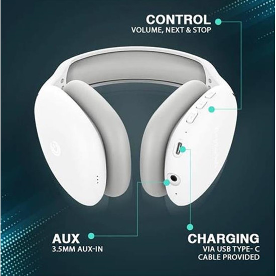 SONIC GEAR BLUETOOTH 5.0 HEADSET AIRPHONE 6 WHITE AP6W SONIC GEAR BLUETOOTH 5.0 HEADSET AIRPHONE 6 WHITE AP6W
