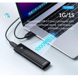 ORICO θήκη για Μ.2 NVMe SSD PWM2-G2-BK-EP, 10Gbps, έως 4TB, μαύρη ORICO θήκη για Μ.2 NVMe SSD PWM2-G2-BK-EP, 10Gbps, έως 4TB, μαύρη