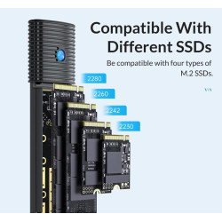 ORICO θήκη για Μ.2 SSD PWM2-BK-EP, 5Gbps, έως 4TB, μαύρη ORICO θήκη για Μ.2 SSD PWM2-BK-EP, 5Gbps, έως 4TB, μαύρη